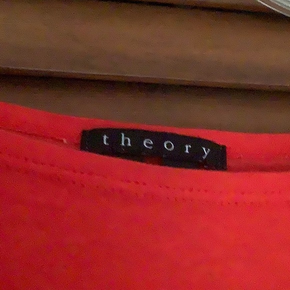 Crimson red cotton and spandex flutter sleeve top - Picture 4 of 4